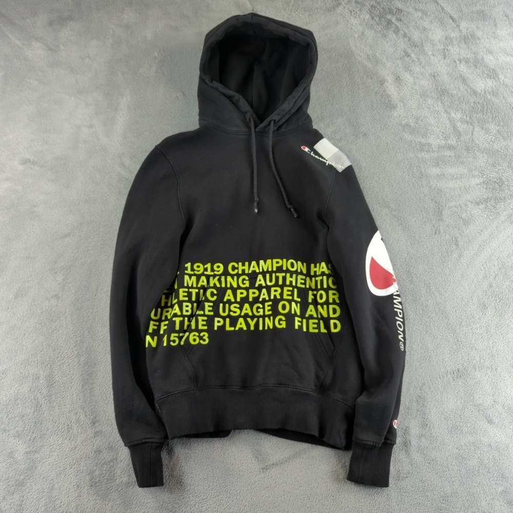 Champion Hoodie Mens Small Pullover S5420G Graphic Athletic Streetwear 1919‎